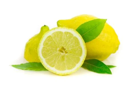 Sliced lemon isolated Stock Photos