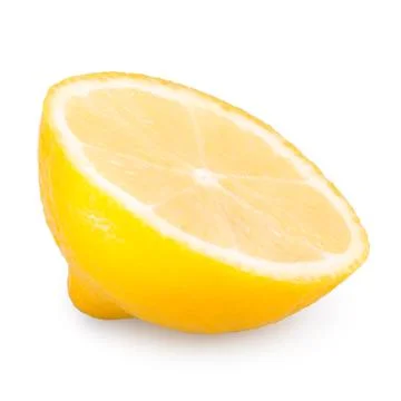 Sliced lemon isolated on white Stock Photos