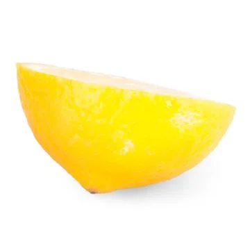 Sliced lemon isolated on white Stock Photos