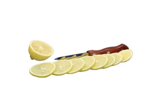 Sliced lemon Stock Photos