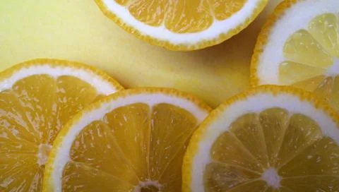 Sliced lemon Stock Photos
