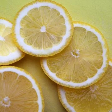 Sliced lemon Stock Photos
