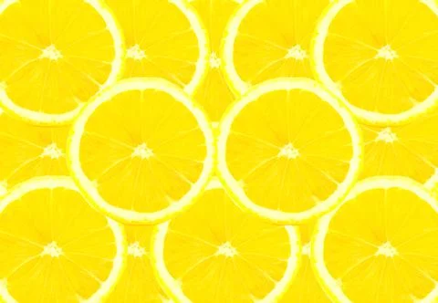 Sliced lemon top pattern Stock Photos