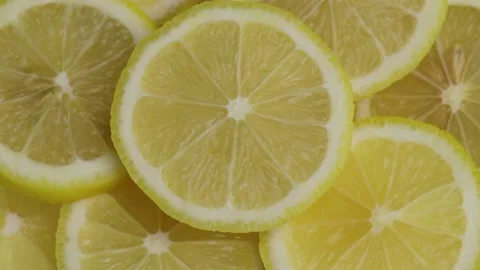Sliced ​​lemons are stacked on top of each other. Stock Footage 171160484