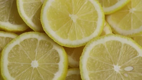 Sliced ​​lemons are stacked on top of each other. Stock Footage 171160491