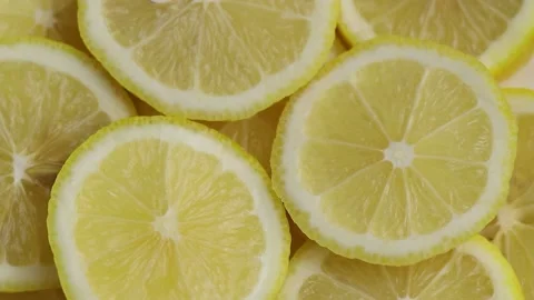 Sliced ​​lemons are stacked on top of each other. Stock Footage 171160508