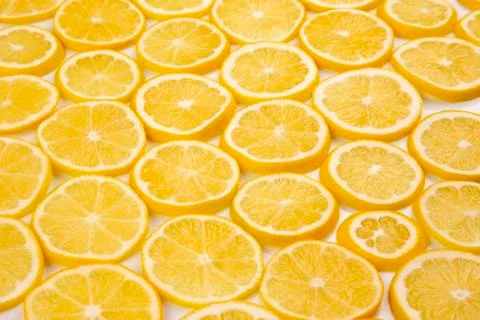 Sliced lemons half on a light background Stock Photos