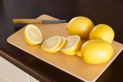 Sliced lemons Stock Photos