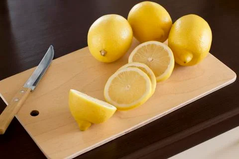 Sliced lemons Stock Photos