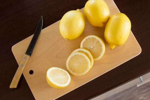 Sliced lemons Stock Photos