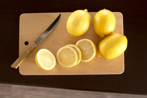 Sliced lemons Stock Photos