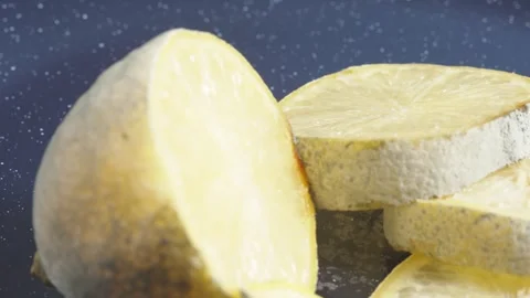 Sliced lemons spoiled Stock Footage 312608843