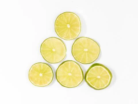 Sliced limes Stock Photos