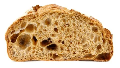 Sliced loaf of bread isolated on white background. Stock Photos