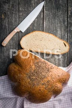 Sliced loaf of bread. Stock Photos