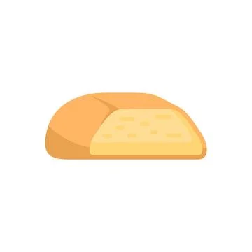 Sliced loaf of bread showing soft inside texture Illustrazione stock