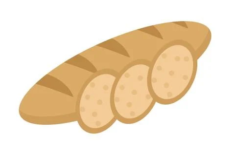 Sliced Loaf icon. Flat design, isolated on white background. Vector illustr.. Stock Illustration
