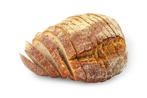 Sliced loaf of rye bread Stock Photos