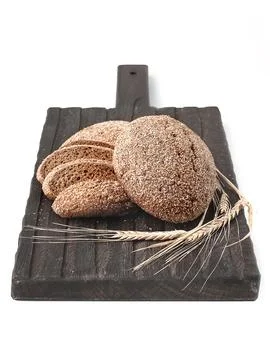 Sliced loaf of rye bread Stock Photos