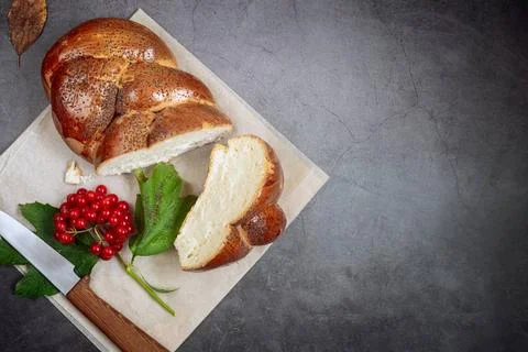 Sliced loaf of white bread on the table On the table is a sliced loaf of w... Stock Photos