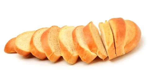 Sliced long loaf bread Stock Photos