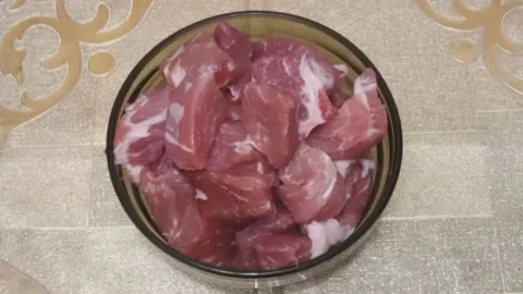 Sliced ​​meat Stock Footage 227295356