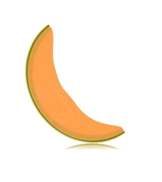 Sliced melon isolated on white background Stock Illustration