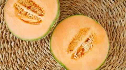 Sliced melon on the table. Stock Footage 301863338