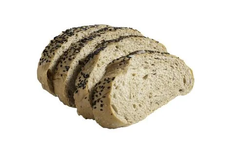 Sliced ??moldy bread isolated on the white background Stock Photos