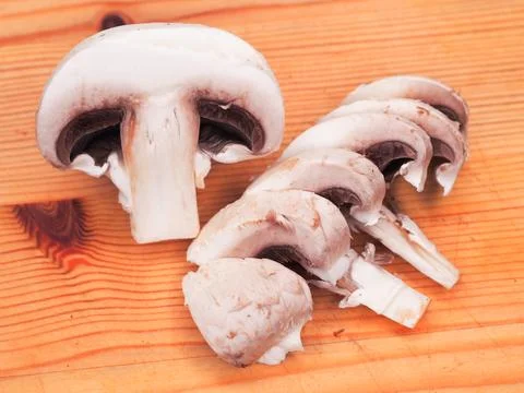 Sliced mushroom Stock Photos