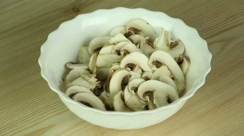 Sliced mushrooms Stock Footage 51726309