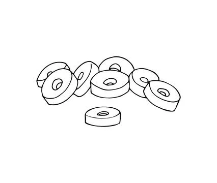 Sliced olives Stock Illustration