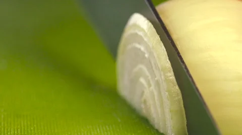 Sliced onion close up slow motion Stock Footage 54142451