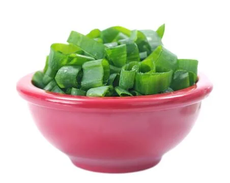Sliced onion leaf Stock Photos