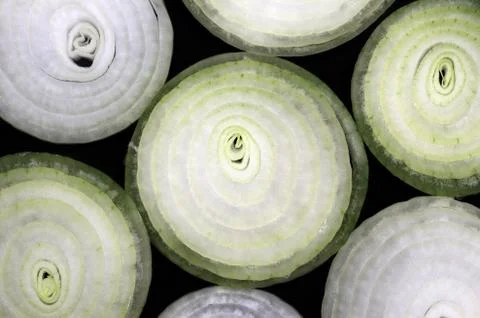 Sliced onion as Texture Stock Photos