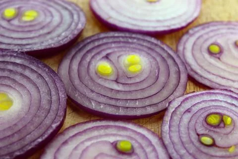 Sliced onions Stock Photos