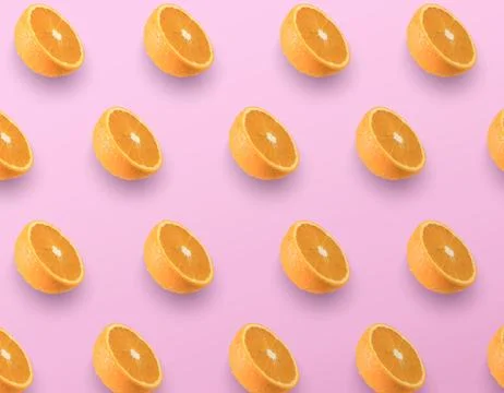 Sliced orange background pattern Stock Photos