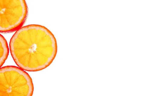 Sliced orange background Stock Photos