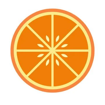 Sliced orange flat icon Stock Illustration