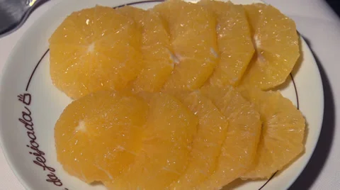 Sliced orange fruit Stock Footage 29646579