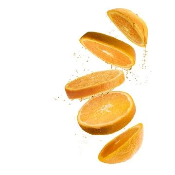 Sliced orange fruit Stock Photos