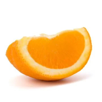 Sliced orange fruit segment Stock Photos