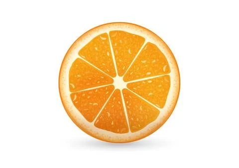 Sliced orange Stock Illustration