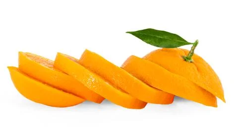 Sliced orange isolated Stock Photos