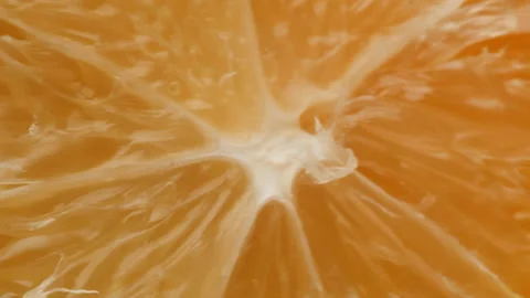 Sliced orange macro close up. Vitamin C Background texture. Stock Footage 234921517