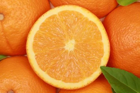 Sliced orange Stock Photos