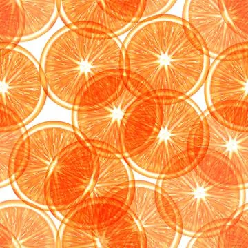 Sliced orange seamless pattern Stock Illustration
