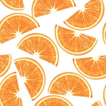 Sliced orange seamless pattern Stock Illustration