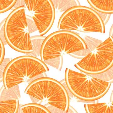 Sliced orange seamless pattern Stock Illustration