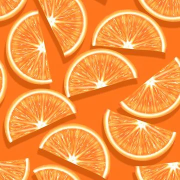 Sliced orange seamless pattern Stock Illustration